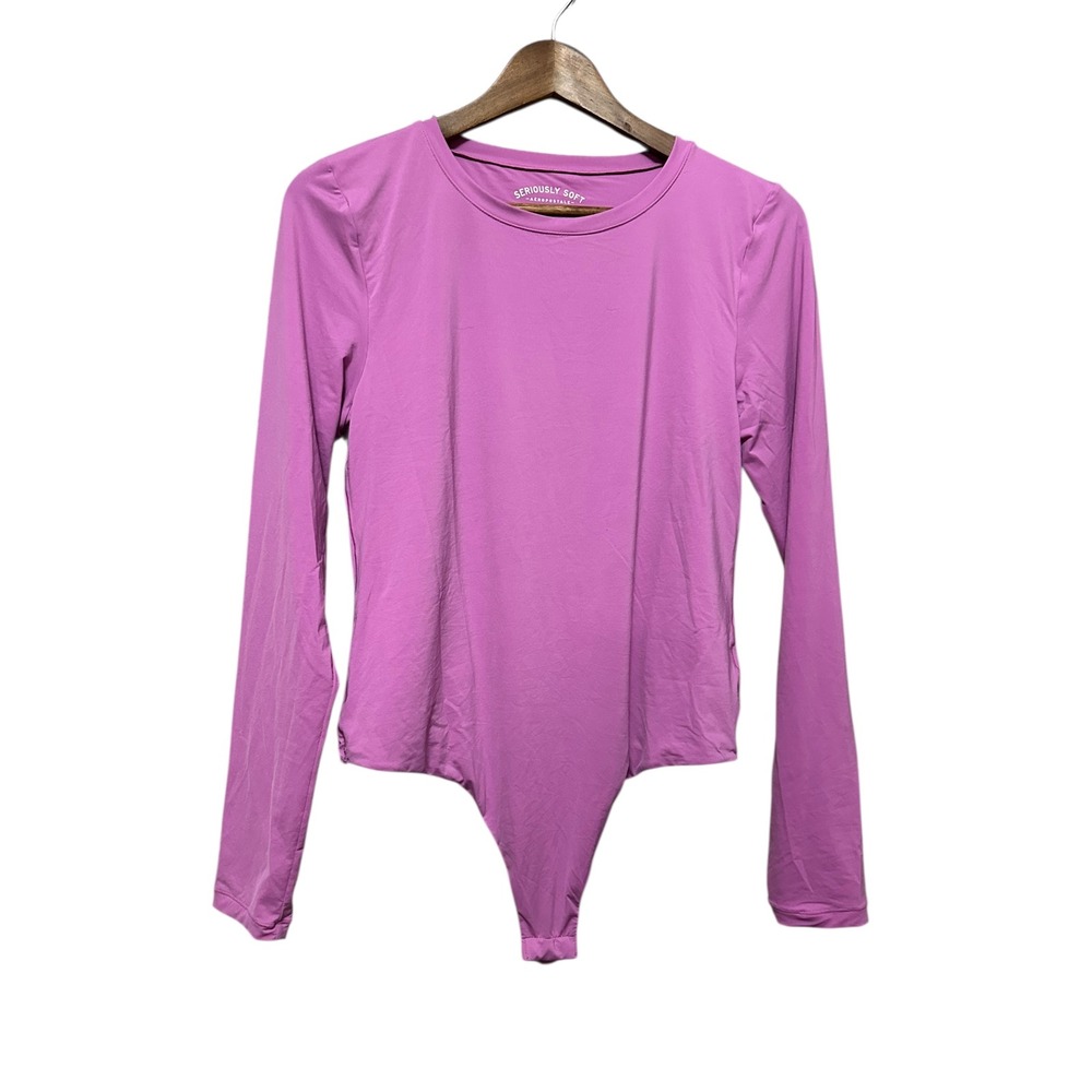 AEROPSTALE Seriously‎ Soft Smooth Purple Long Sleeve Bodysuit XL
